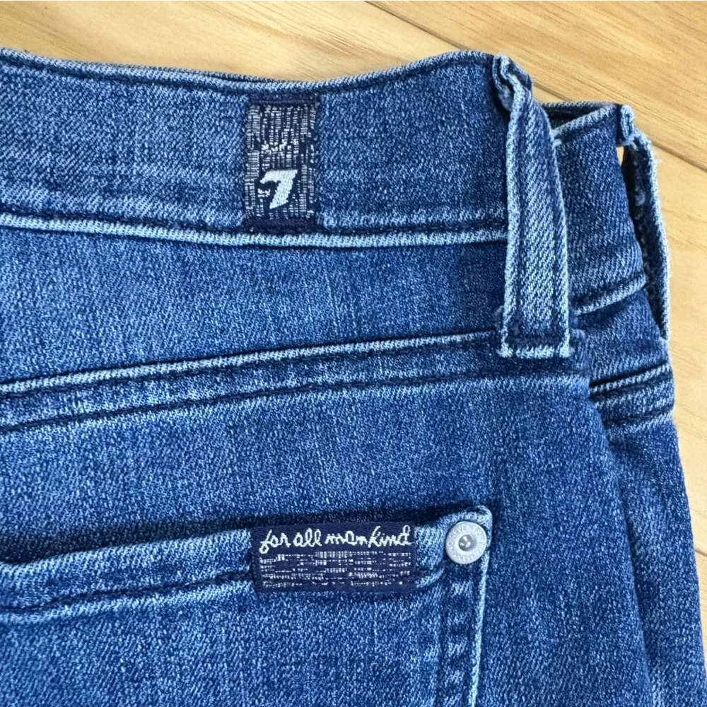 7 For All Mankind Gwenevere Skinny Ankle Jeans Womens Sz 28 Medium Wash Denim